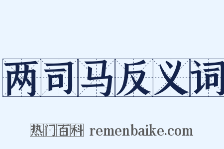 两司马反义词是什么意思的图片